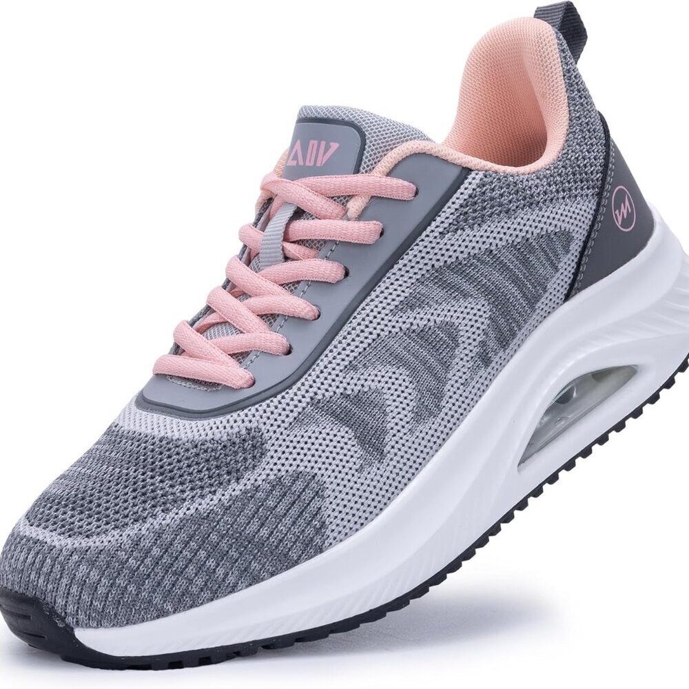 Women's Orthotic Walking Shoes Breathable Fabric Athletic Sneakers Rubber Sole